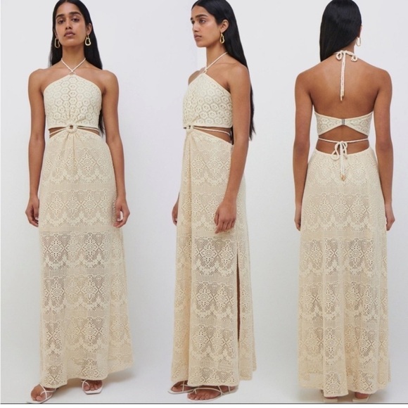 Jonathan simkhai Georgiana Crochet Swim Coverup Dress NWT - Picture 1 of 16